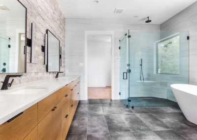 south austin custom home - interior master bath