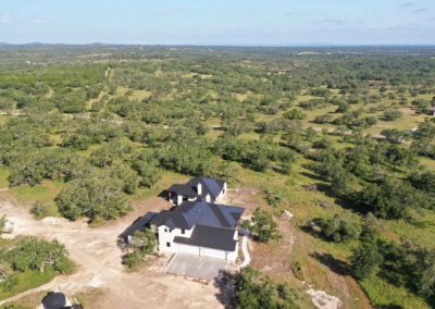 austin / round mountain custom home - aerial view