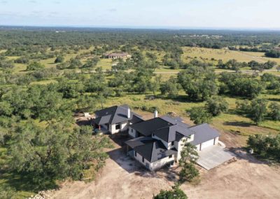 austin / round mountain custom home - aerial view